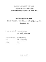 Đồ án ngành cơ điện: điều khiển thiết bị điện bằng giọng nói