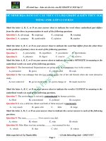 Đề minh hoạ   bám sát đề của bộ  SGK 12   môn tiếng anh updated 16 6 2017