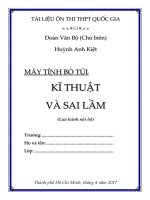 Kỹ thuật và sai lầm khi sử dụng máy tính bỏ túi trong giải toán   đoàn văn bộ, huỳnh anh kiệt 