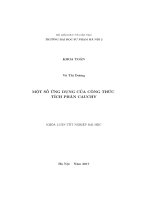 Một số ứng dụng của công thức tích phân Cauchy (LV tốt nghiệp)