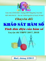 Bài tập trắc nghiệm phân tích đồ thị hàm số   lê bá bảo 