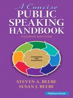 A concise public speaking handbook 4nd beebe