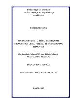 luận án đặc điểm LƯỢNG từ TIẾNG hán HIỆN đại TRONG sự đối CHIẾU với LOẠI từ TƯƠNG ĐƯƠNG TIẾNG VIỆT 