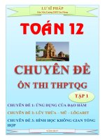 Chuyên đề ôn thi THPT quốc gia môn toán   lư sĩ pháp (tập 1) 