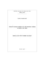 Tính ổn định nghiệm của hệ phương trình vi phân cấp 1 (LV tốt nghiệp)