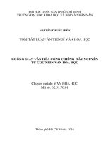 Không gian văn hóa cồng chiêng tây nguyên từ góc nhìn văn hóa học (tóm tắt) 