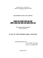 luận án đánh giá giảng viên đại học nước cộng hòa dân chủ nhân dân lào 