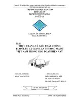 Thực trạng và giải pháp chống buôn lậu và gian lận thương mại ở việt nam trong giai đoạn hiện nay 
