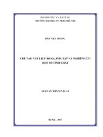 luận án CHẾ tạo vật LIỆ bifeo3, PHA tạp và NGHIÊN cứu một số TÍNH CHẤT 