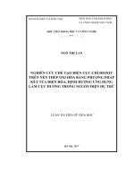 Nghiên cứu chế tạo điện cực chì dioxit trên nền thép oxi hóa bằng phương pháp kết tủa điện hóa, định hướng ứng dụng làm cực dương trong nguồn điện dự trữ (LA tiến sĩ)