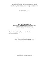 Yếu tố tình thái của phát ngôn phê bình trong tiếng việt (có đối chiếu với tiếng anh) (tóm tắt) 