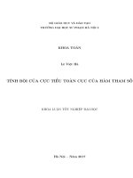 Tính bội của cực tiểu toàn cục của hàm tham số