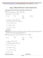 Nguyên hàm, tích phân chống casio   phân thức và đổi biến   mẫn ngọc quang 