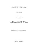 Toán tử tuyến tính trong không gian hilbert