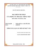 Đặc điểm tri nhận của động từ tri giác tiếng việt (tóm tắt) 