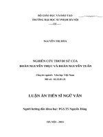 luận án NGHIÊN cứu THƠ đi sứ của đoàn NGUYỄN THỤC và đoàn NGUYỄN TUẤN 