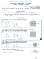 Công thức và thủ thuật tính nhanh bài toán cực trị số phức   cao văn tuấn 