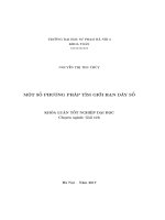 Một số phương pháp tìm giới hạn dãy số (LV tốt nghiệp)