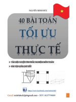 40 bài toán tối ưu thực tế có lời giải chi tiết   nguyễn minh đức 