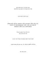 Tính đặt đúng trong lớp Gevrey đối với các toán tử hyperbolic yếu với các hệ số không liên tục Lipschitz