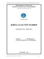 Hoàn thiện công tác lập và phân tích bảng cân đối kế toán tại công ty CPTM hàng hải hải trình vàng 