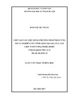 Chế tạo vật liệu bằng phương pháp phản ứng nổ và nghiên cứu tính chất quang của vật liệu nano YPO4:Tb(III), Bi(III)