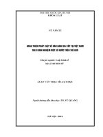 Hoàn thiện pháp luật về Bán hàng đa cấp tại Việt Nam theo kinh nghiệm một số nước trên thế giới