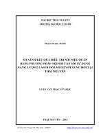 So sánh kết quả điều trị sỏi niệu quản bằng phương pháp nội soi tán sỏi sử dụng năng lượng laser holmium với xung hơi tại thái nguyên 