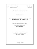 HIỆN ĐẠI HÓA HÀNH CHÍNH TẠI ỦY BAN NHÂN DÂN THÀNH PHỐ VIỆT TRÌ, TỈNH PHÚ THỌ