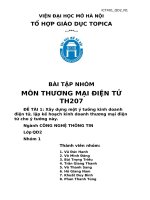 ICT401 QD2 n1 Xây dựng một ý tưởng kinh doanh điện tử, lập kế hoạch kinh doanh thương mại điện tử cho ý tưởng này