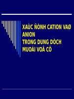 Bài giảng xác định cation và anion trong dung dịch muối vô cơ