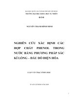 NGHIÊN cứu xác ĐỊNH các hợp CHẤT PHENOL TRONG nước BẰNG PHƯƠNG PHÁP sắc kí LỎNG – đầu dò điện hóa 