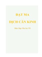 Dịch Cân Kinh - Đức Đạt Ma Tổ sư (dựa theo bản cổ tự)