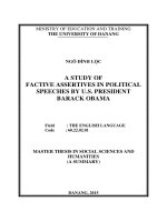 A study of factive assertives in political speeches by u s  president barack obama 