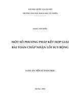 Một số phương pháp kết hợp giải bài toán chấp nhận lồi suy rộng