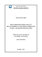 Hoàn thiện hoạt động cho vay hộ cận nghèo của ngân hàng chính sách xã hội   chi nhánh tỉnh đắk nông 