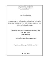 Dạy học chủ đề giá trị lớn nhất, giá trị nhỏ nhất ở trường trung học phổ thông theo phương pháp khám phá có hướng dẫn