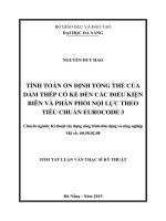 Tính toán ổn định tổng thể của dầm thép có kể đến các điều kiện biên và phân phối nội lực theo tiêu chuẩn eurocode 3 