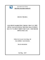 Giải pháp marketing trong cho vay tiêu dùng tại ngân hàng thương mại cổ phần đầu tư và phát triển việt nam   chi nhánh đông đắk lắk 
