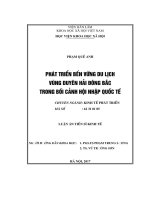 Phát triển bền vững du lịch vùng duyên hải Đông Bắc trong bối cảnh hội nhập quốc tế (LA tiến sĩ)
