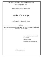 Xây dựng website bán laptop qua mạng dựa trên mô hình MVC trong PHP