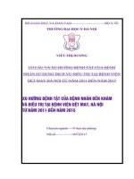 Xu hướng bệnh tật của bệnh nhân khám và điều trị tại bệnh viện dệt may từ năm 2011 đến năm 2015 
