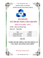 Thuyết minh đồ án kĩ thuật nâng vận chuyển cầu dầm 2 trục BK