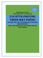 234 bài tập trắc nghiệm phương trình mặt phẳng thông thường