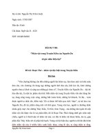 cảm nghĩ về nhân vật trong truyện kiều qua góc nhìn hiện đại