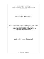 Đánh giá chất lượng dịch vụ sau bán hàng của ngành hóa chất xây dựng   trường hợp nghiên cứu tại công ty sika hữu hạn việt nam 