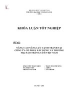 Nâng cao năng lực cạnh tranh tại công ty cổ phần xây dựng và thương mại Sao Tháng Tám Việt Nam (LV tốt nghiệp)