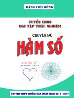 Tuyển chọn bài tập trắc nghiệm chuyên đề hàm số