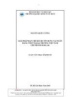 Giải pháp hạn chế rủi ro tín dụng tại ngân hàng TMCP ngoại thương việt nam chi nhánh daklak  