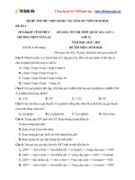 Bộ đề thi thử THPT QG 2017 môn Sinh học có đáp án